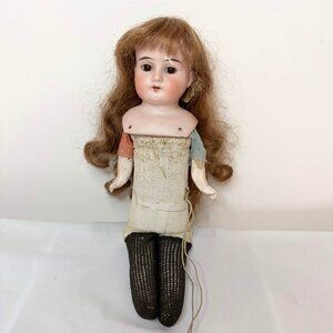 Antique Armand Marseille “Lilly” 8/0 Bisque Doll Head Cork Body Mohair Wig Parts